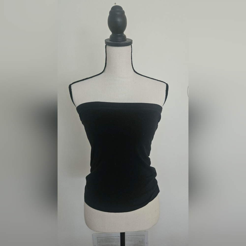 Elegant Black Strapless Tank Top